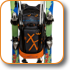 Carry 2 pairs of kids skis and 3 pairs of poles...