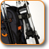 Easy to use strap system for attaching skis
